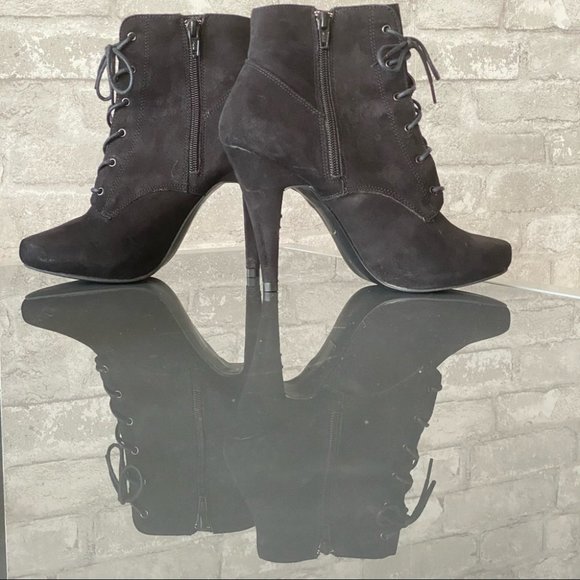 SOLD | Call It Spring Black Suede Ankle Booties EUC - Picture 3 of 13